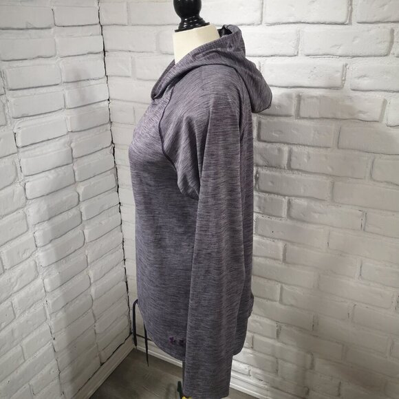 Under Armour Heat Gear Ladies Size Large Purple Lightweight Scuba Hoodie - Picture 5 of 12